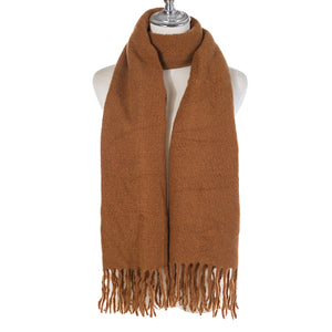 #Plain Winter Scarf With Tassles