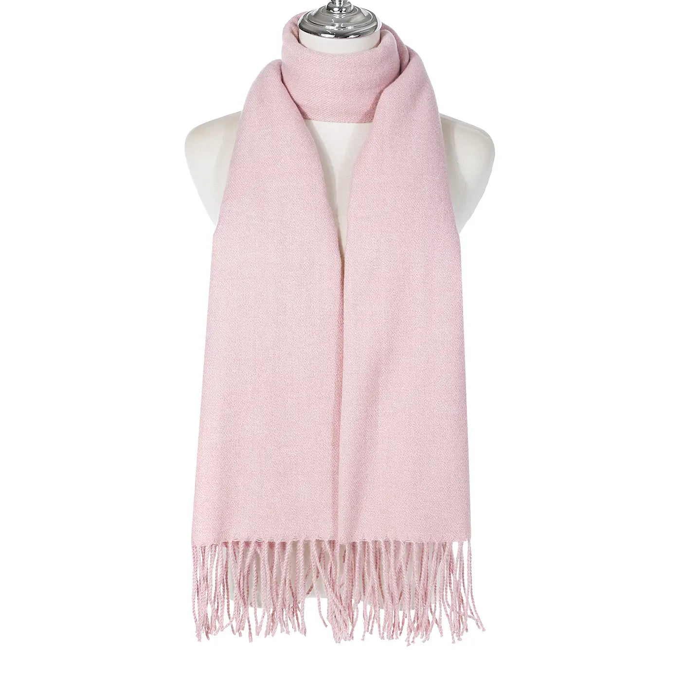 #Plain Winter Scarf With Small Tassles