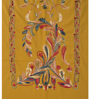 #Floral Embroidered Winter Scarf