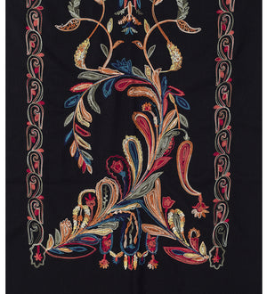 #Floral Embroidered Winter Scarf