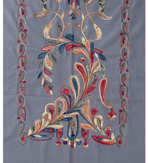 #Floral Embroidered Winter Scarf