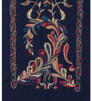 #Floral Embroidered Winter Scarf