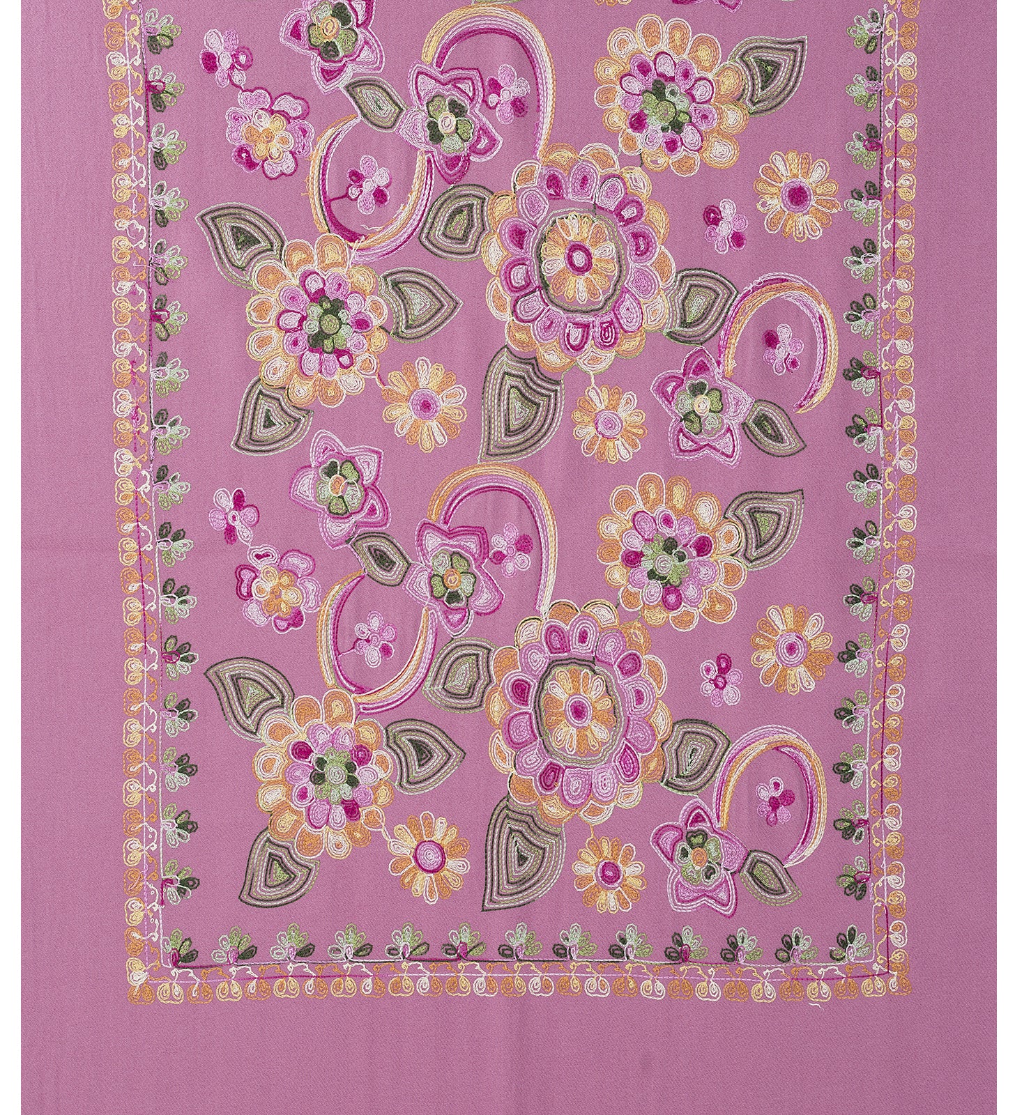 #Flower Embroidered Winter Scarf
