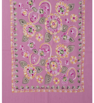 #Flower Embroidered Winter Scarf