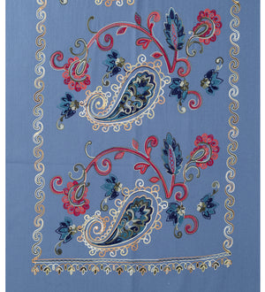 Paisley Embroidered Winter Scarf