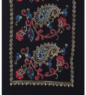 Paisley Embroidered Winter Scarf