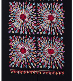 Sun Embroidered Winter Scarf