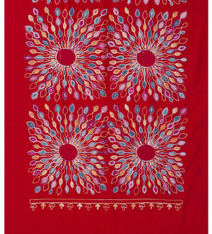 Sun Embroidered Winter Scarf