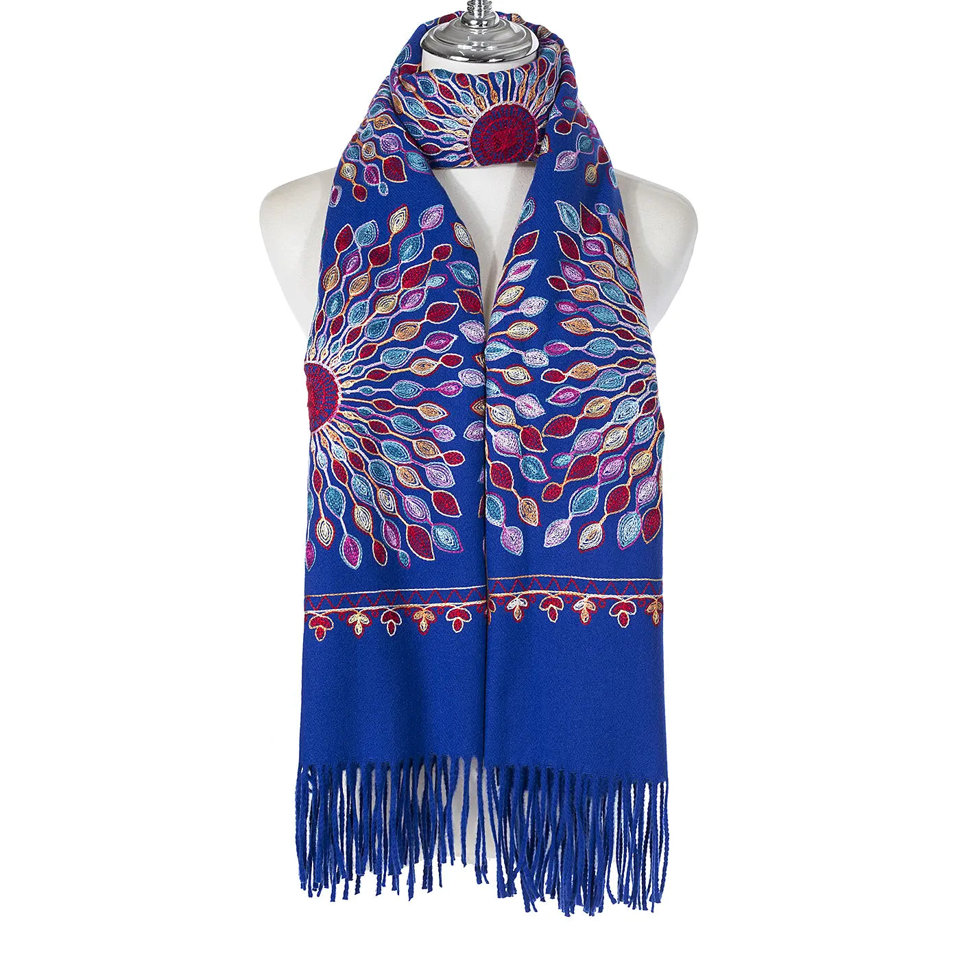 Sun Embroidered Winter Scarf
