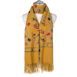 #Garden Embroidered Winter Scarf