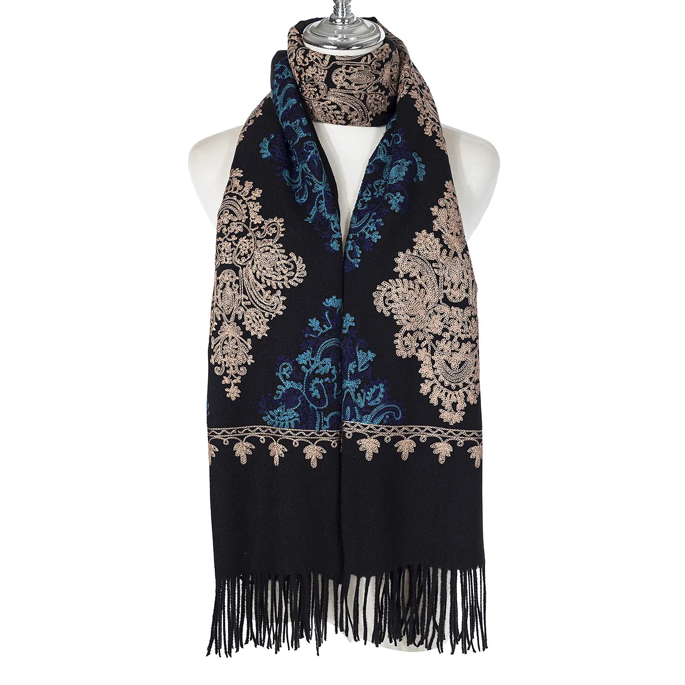 Botanic Embroidered Winter Scarf