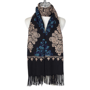 Botanic Embroidered Winter Scarf