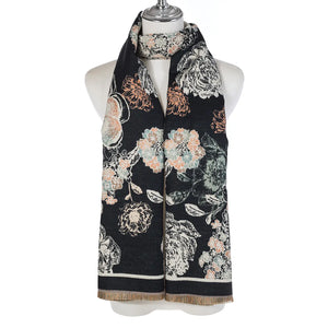 #Floral Print Scarf