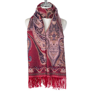 #Paisley Knitted Winter Scarf