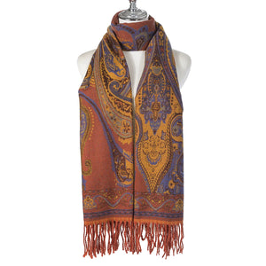#Paisley Knitted Winter Scarf