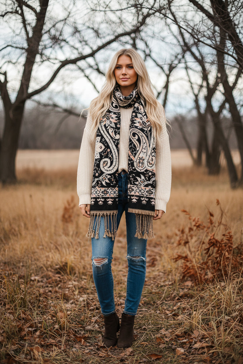 #Botanical Printed Scarf