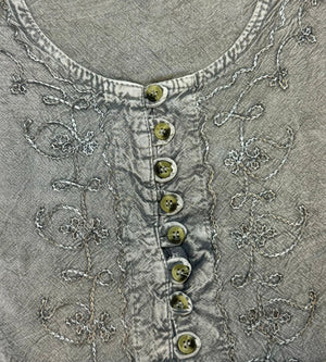 Bohemia Stonewash Top With Sleeves