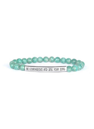 Inspirational Bar Bracelet With Stones