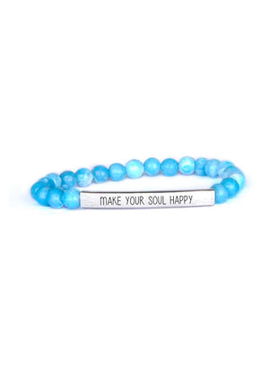 Inspirational Bar Bracelet With Stones