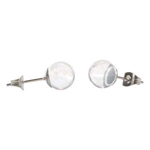 Crystal Stud Earrings With Sterling Silver Posts