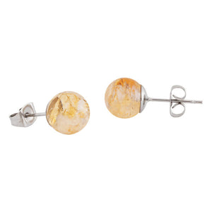 Crystal Stud Earrings With Sterling Silver Posts