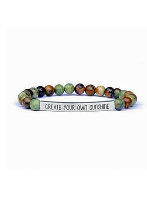 Inspirational Bar Bracelet With Stones