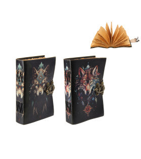 Leather Journal Wolf