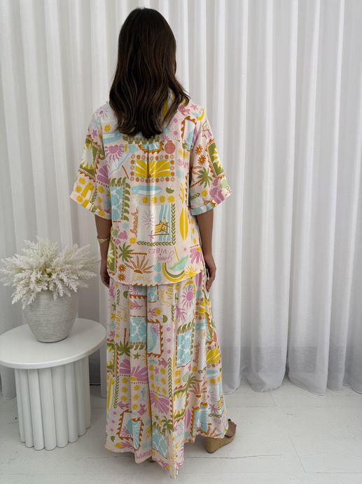 Good Vibes Shirt & Wide Leg Pants - Sold Separately