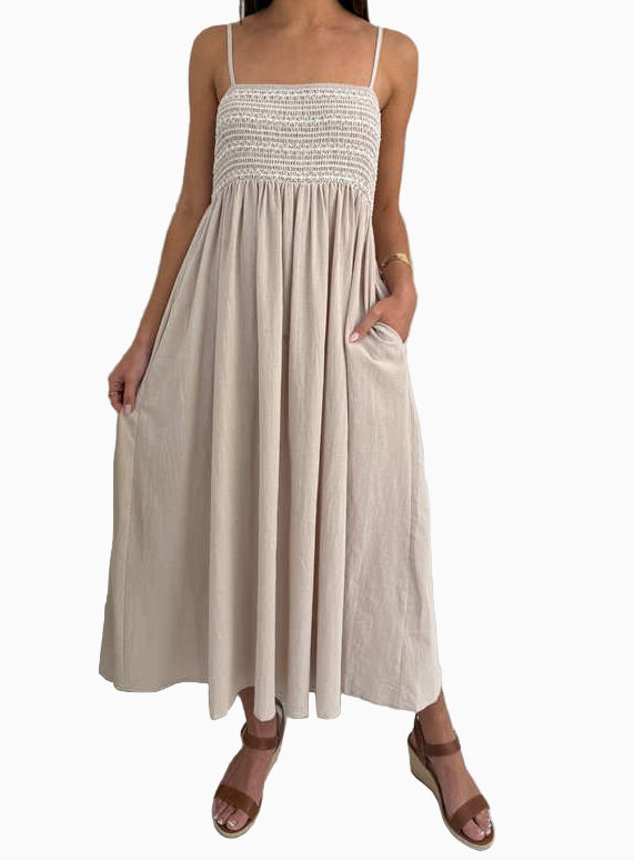 Annie Smocked Bodice Maxi Dress