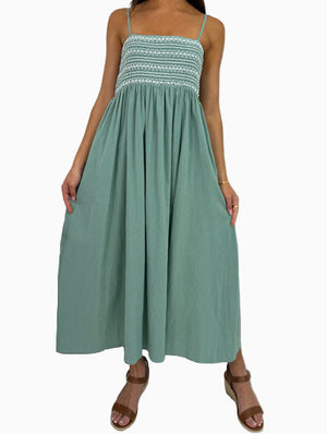 Annie Smocked Bodice Maxi Dress