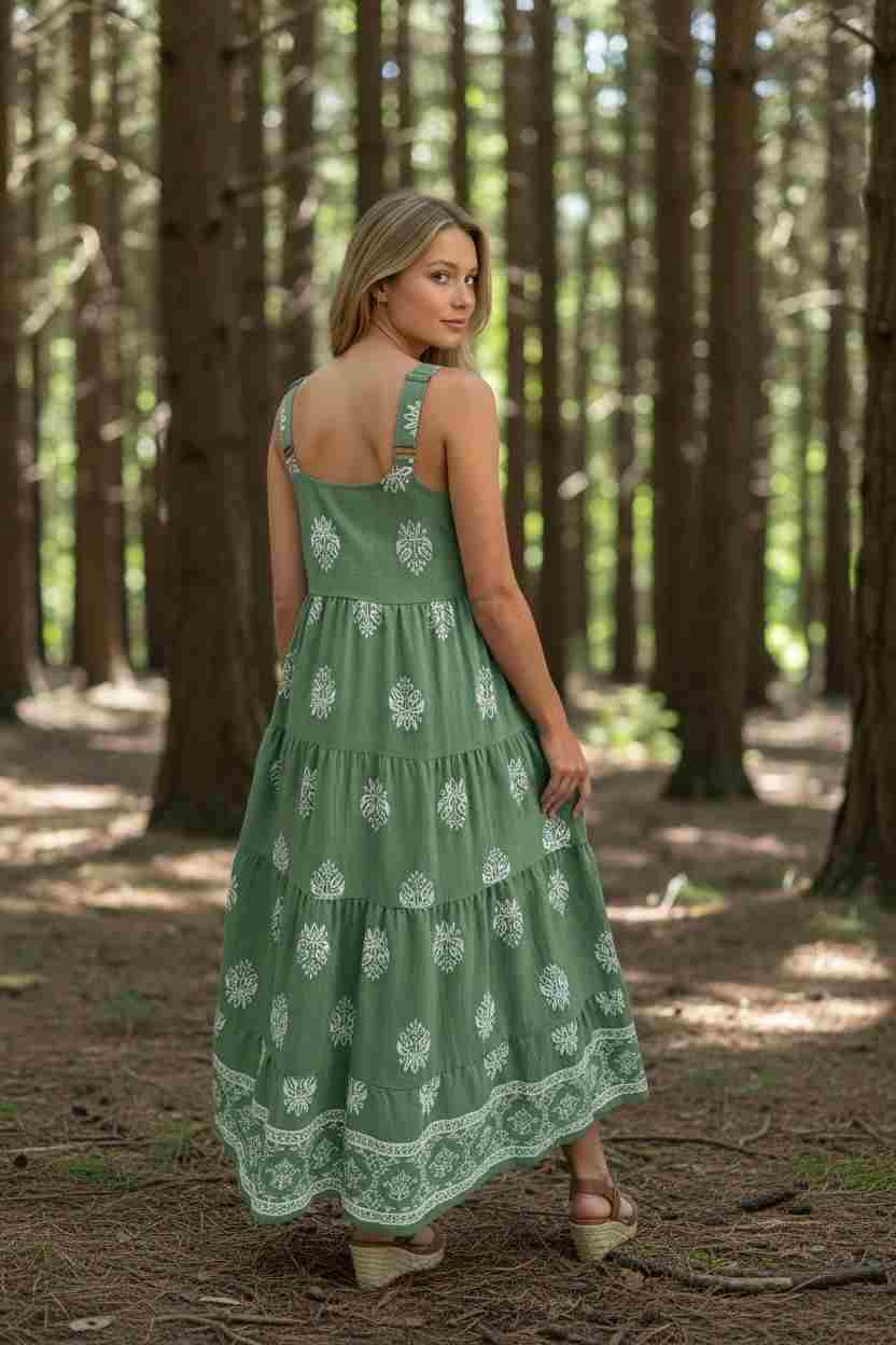 Brooke 3 Tier Strappy Maxi Dress