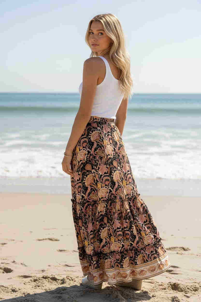 Paisley Maxi Skirt