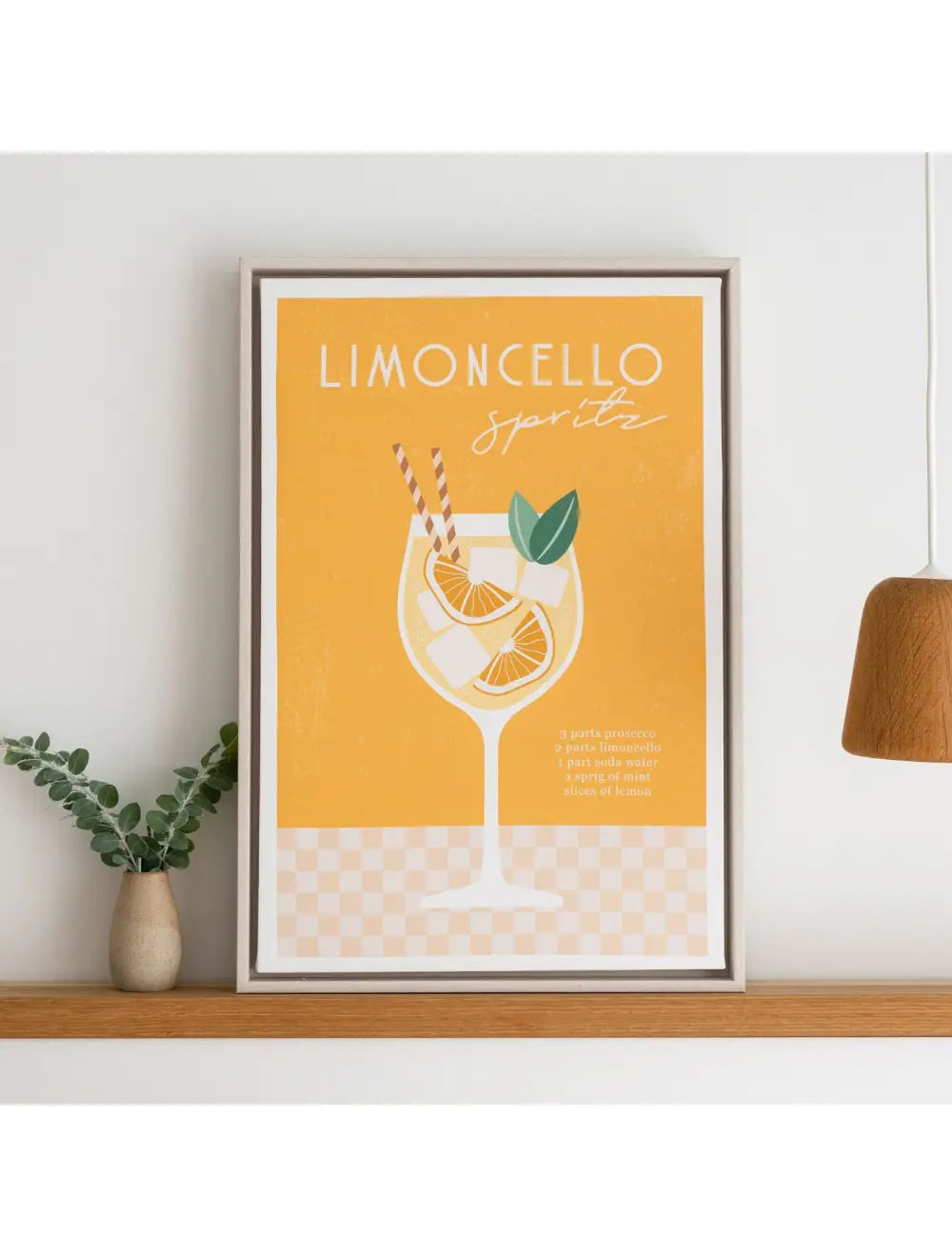 Tuscan Sun Limoncello Framed Canvas 44x64