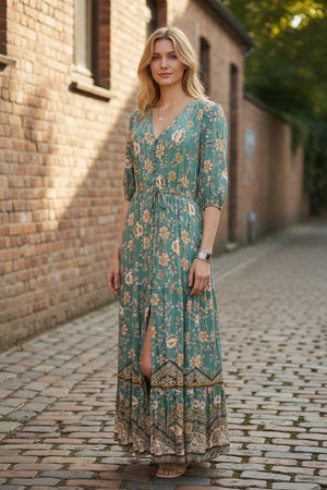 Iris 1/2 Sleeve Maxi Dress