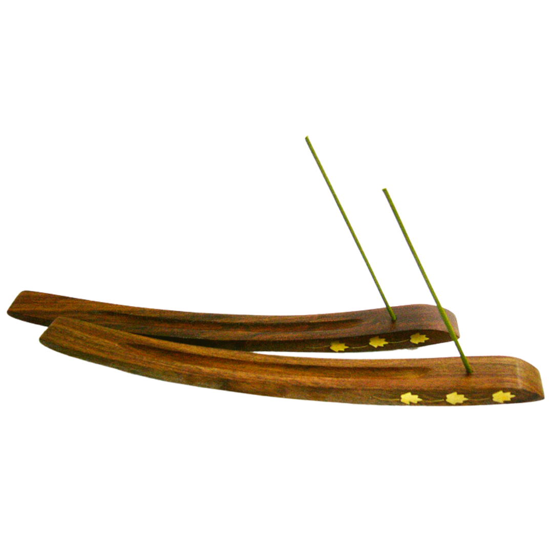 Wooden Banana Boat Incense Holder