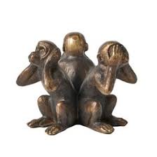Three Wise Monkeys Resin Sculpture