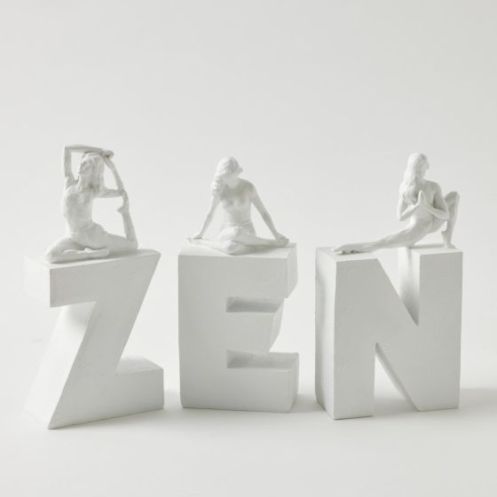 Resin Yoga Zen Sculpture Set/3