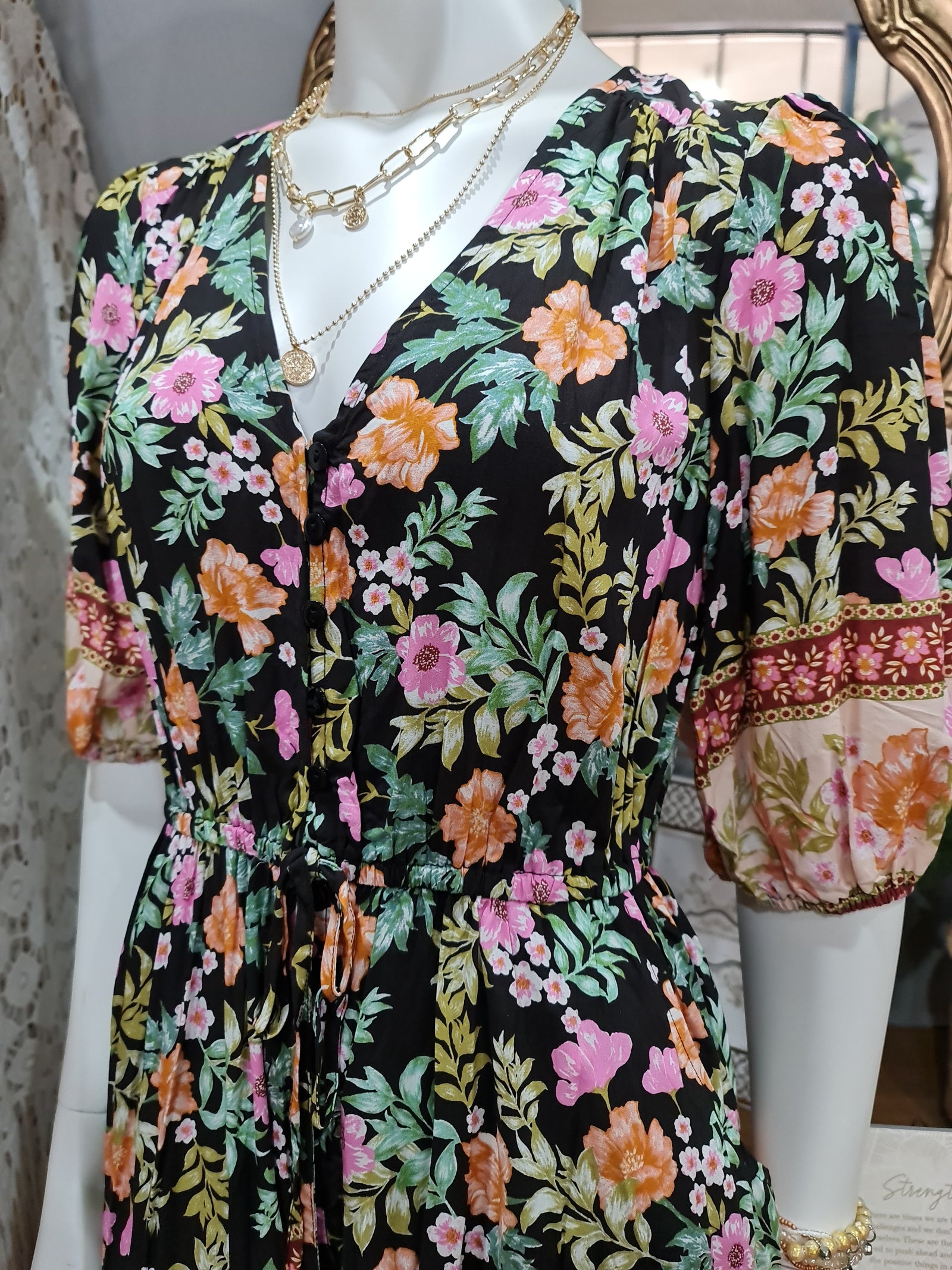 Romina 1/2 Sleeve Maxi Dress