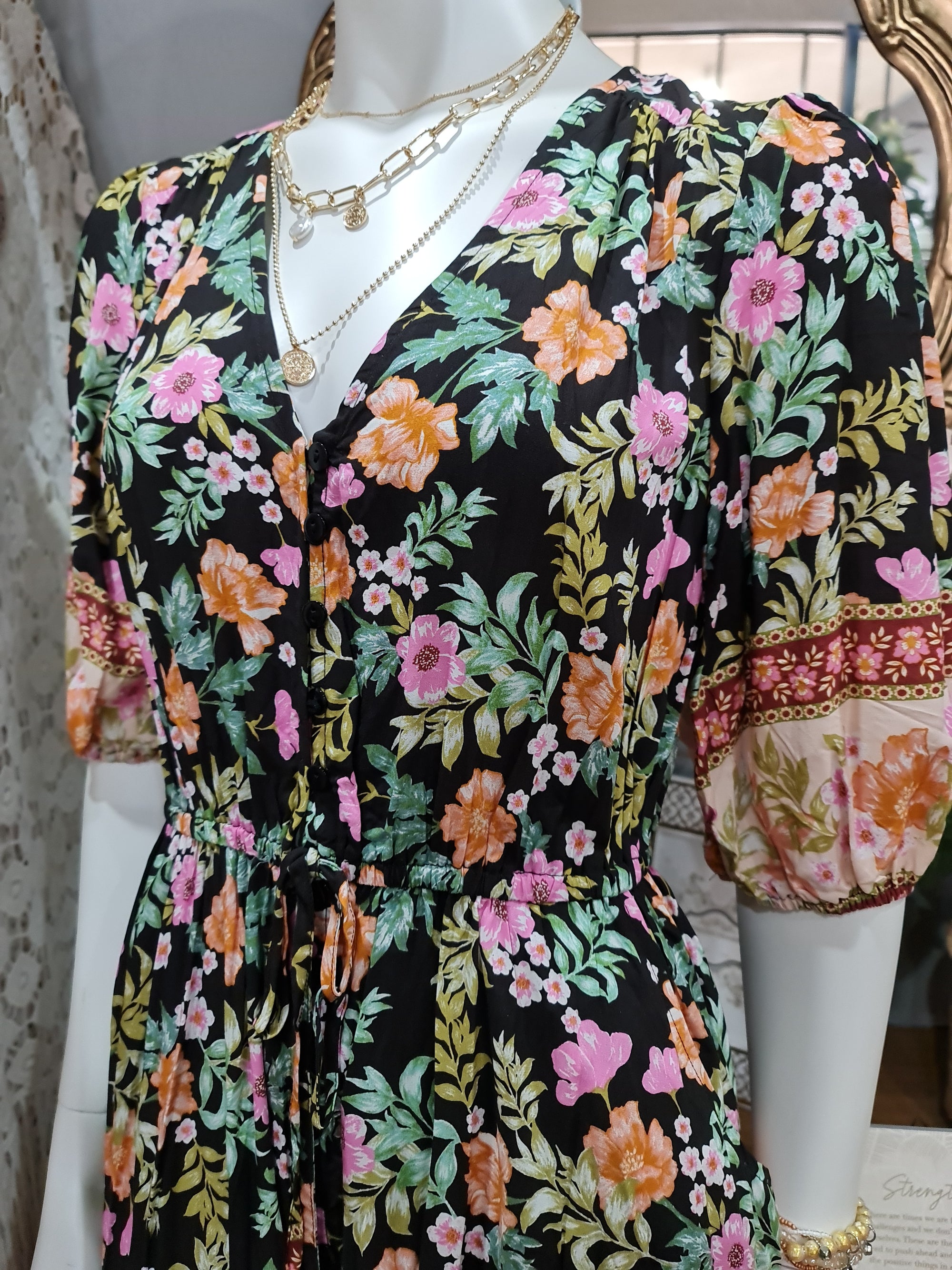 Romina 1/2 Sleeve Maxi Dress