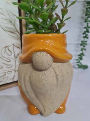 CERAMIC GNOME POTS