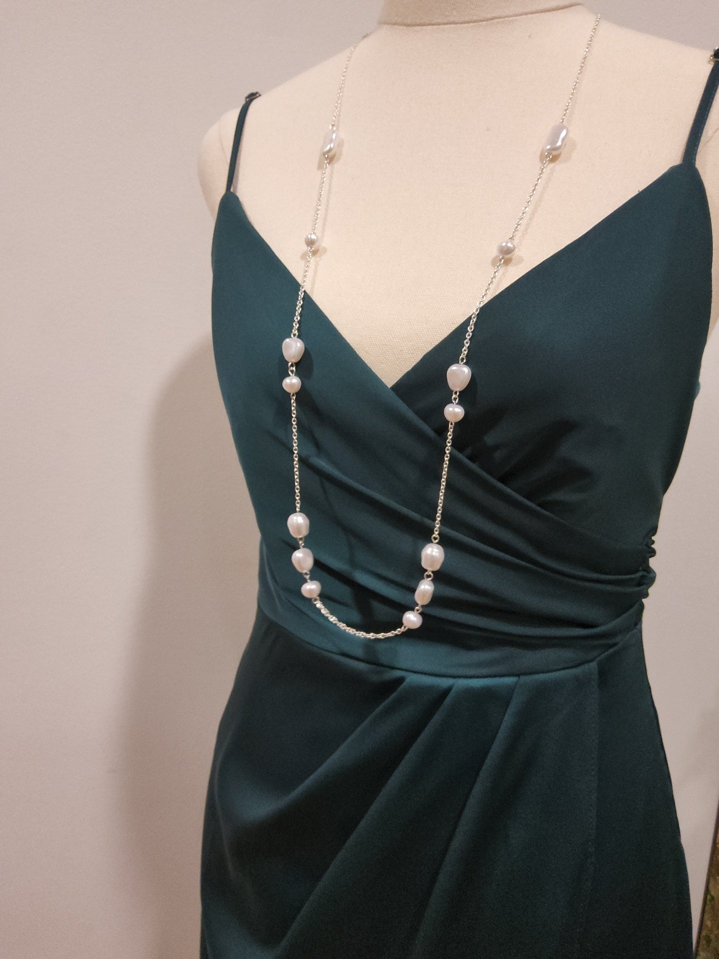 SATIN LOOK CROSS OVER MAXI DRESS