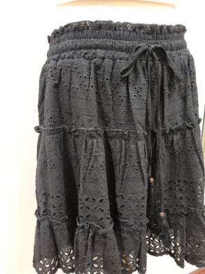 🌟SALE - Cotton Tiered Lace Skirt