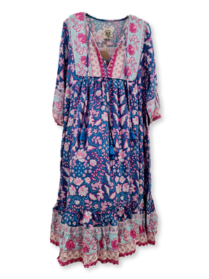 IB MYAH TIE FRONT MIDI DRESS