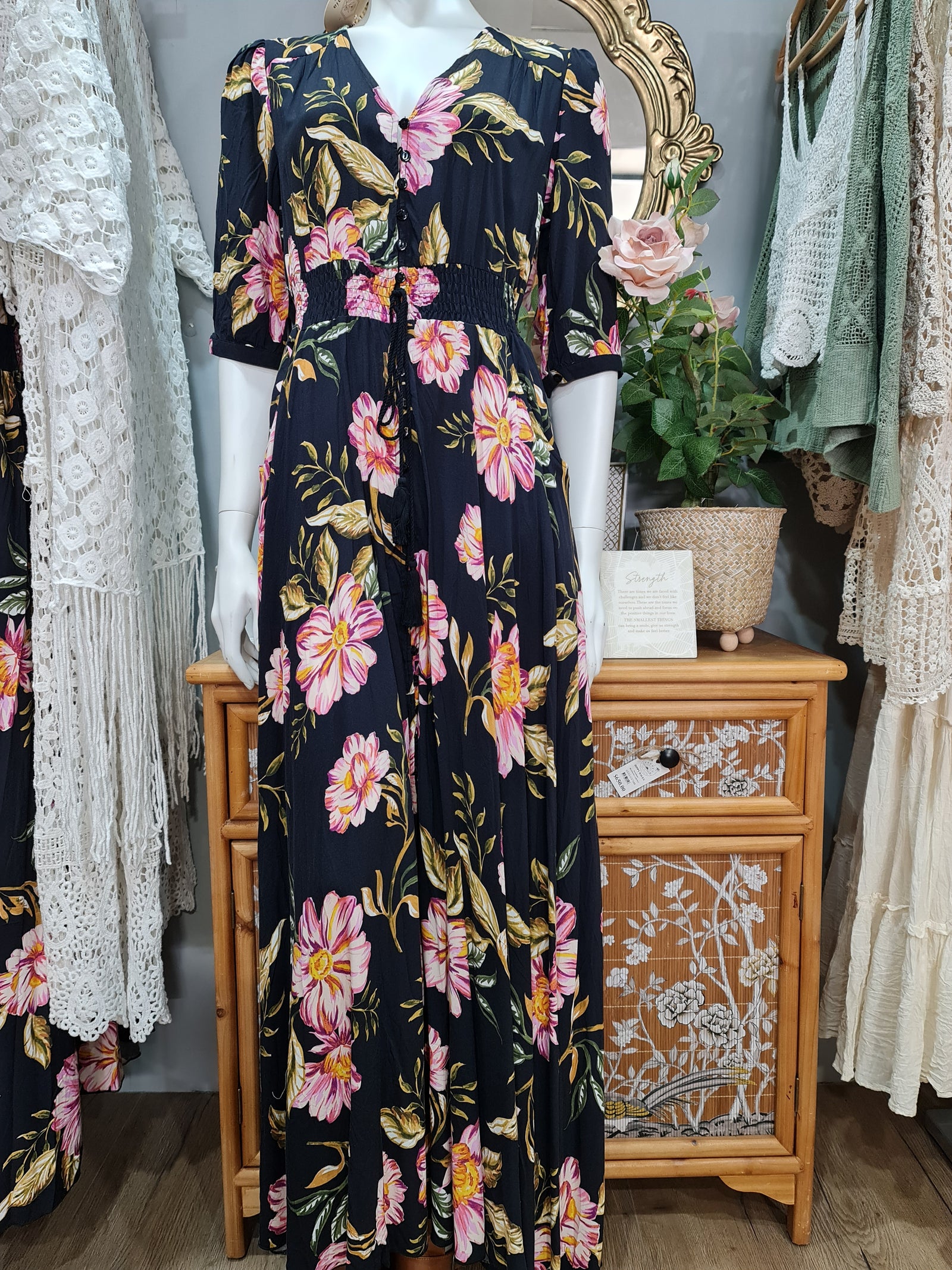 Dallas 1/2 Sleeve Maxi Dress