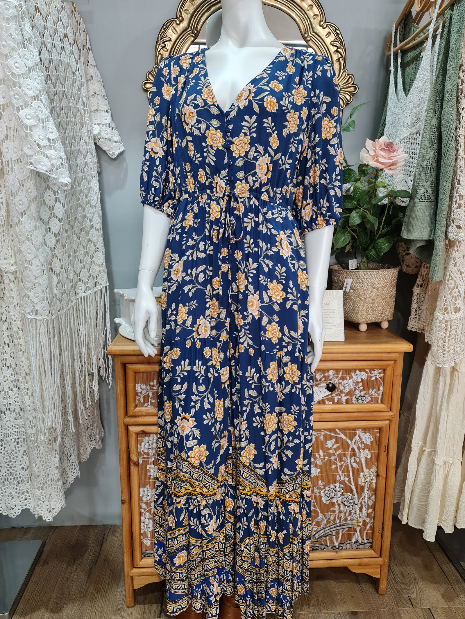 Clara V-Neck Maxi Dress