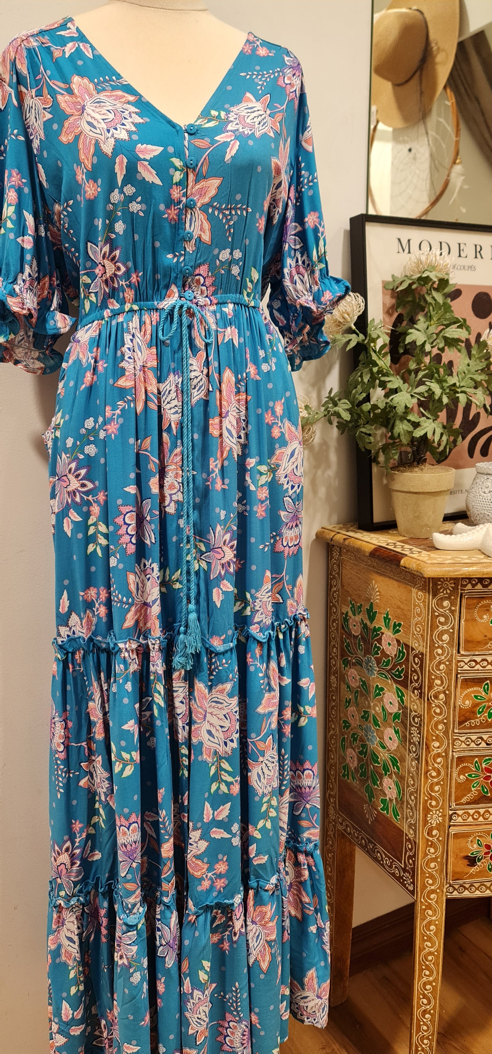 Leona Flounce Maxi Dress