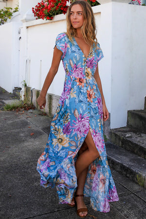 MILEY CAP SLEEVES MAXI DRESS