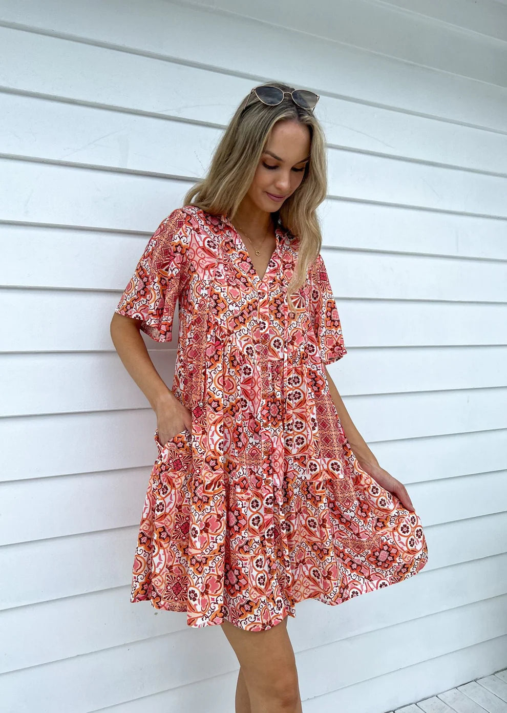 #Farrow Button Dress Marrakech