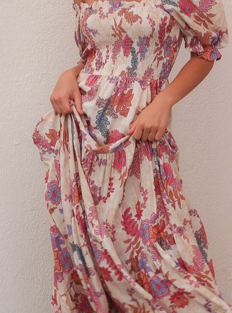 Hailey Shirred Maxi Dress