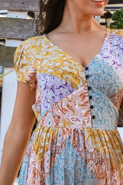 Perla Cap Sleeve Maxi Dress